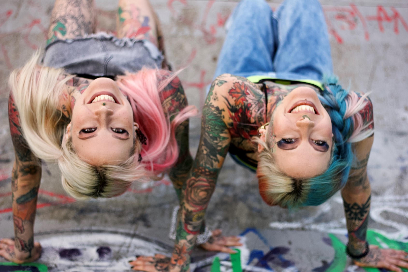 Meet Aline and Alena Petunia of Petunia Twins Ink in Hollywood - Voyage LA  Magazine | LA City Guide