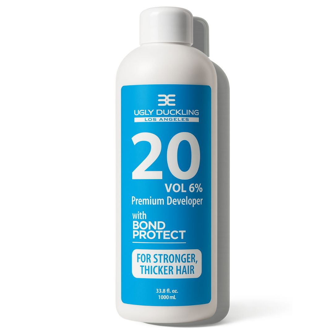 White bottle with blue label displaying product name and details, standing upright against a white background.